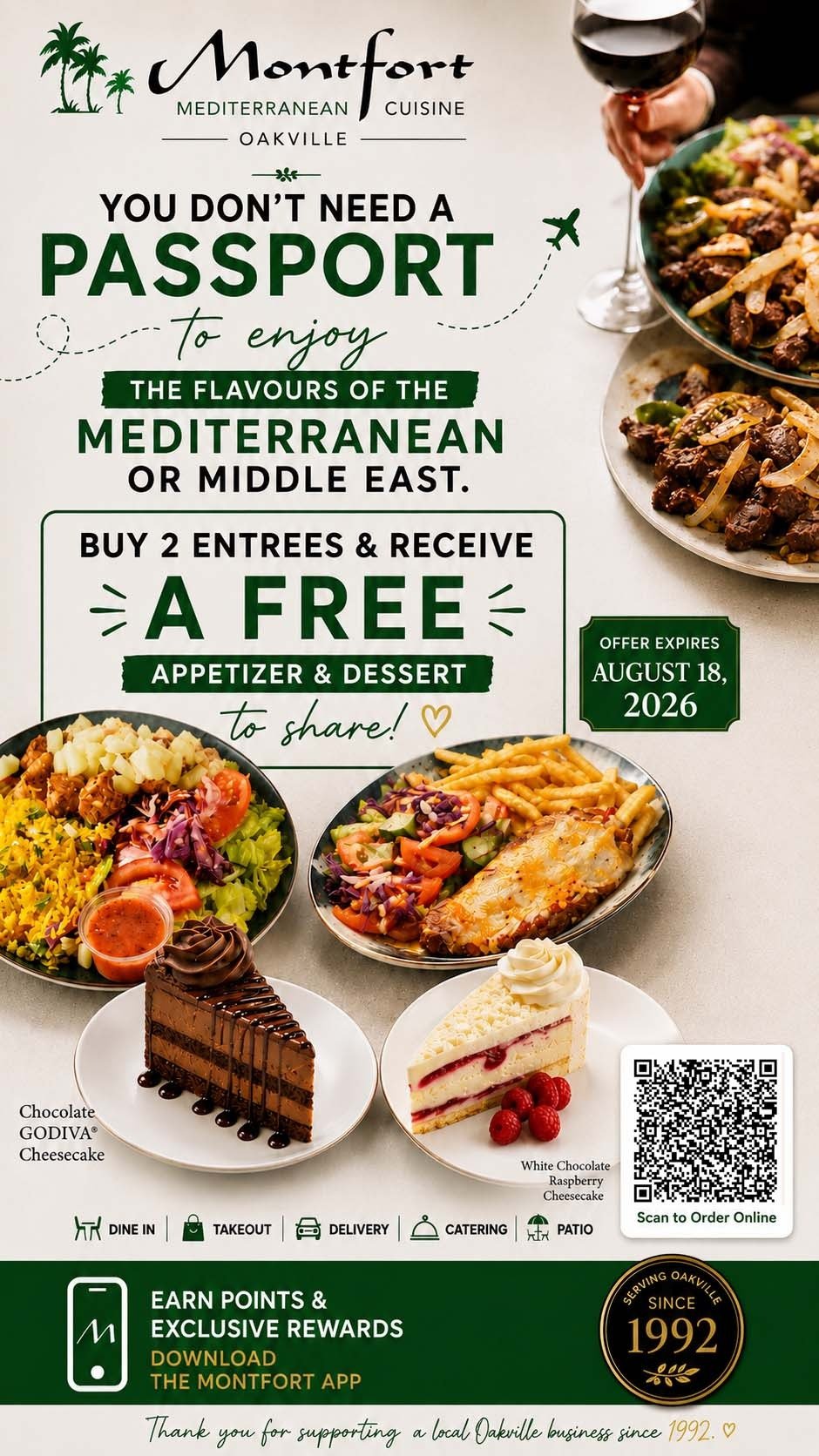 Montfort Mediterranean Cuisine Oakville – promotional banner